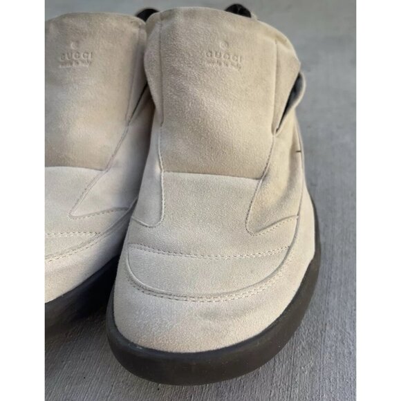 Gucci Beige Brown Suede Horsebit Slip Ons Men's Sz 8 US Shoes Made in Italy - Picture 15 of 15